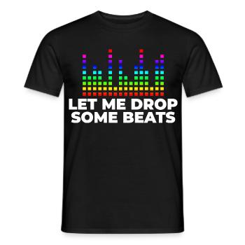 DJ Music - Men's T-Shirt - black - Front - AI Model Male 178 light (178cm)