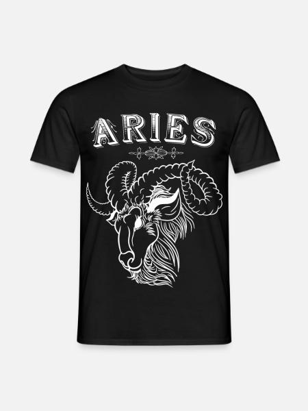 Aries Sternzeichen Widder - Männer T-Shirt - Schwarz
