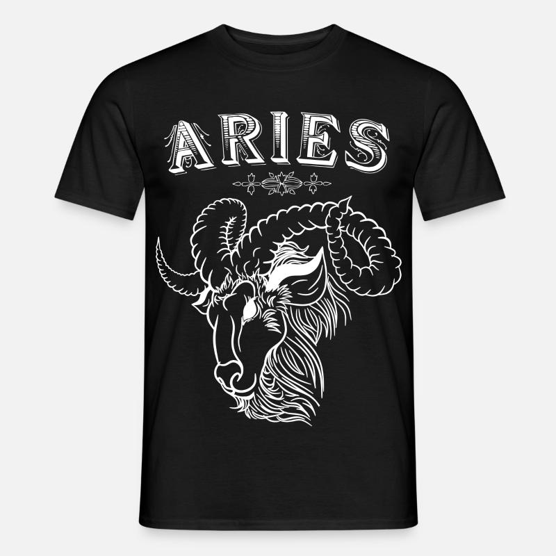 Aries Sternzeichen Widder - Männer T-Shirt - Schwarz