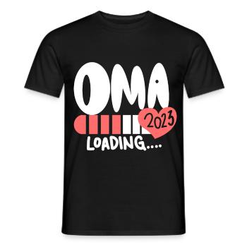 Oma 2023 - Werdende Oma 2023 - Männer T-Shirt - Schwarz - Vorne - AI Model Male 178 light (178cm)