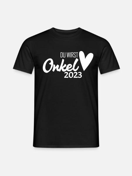 Onkel 2023 - Onkel werden - Männer T-Shirt - Schwarz