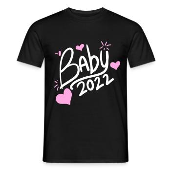 Baby 2022 - Neugeborenes Baby 2022 Mädchen Tochter - Männer T-Shirt - Schwarz - Vorne - AI Model Male 178 light (178cm)