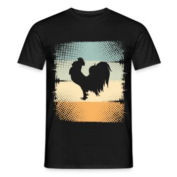 Hahn - Männer T-Shirt - Schwarz - Vorne - AI Model Male 178 light (178cm)