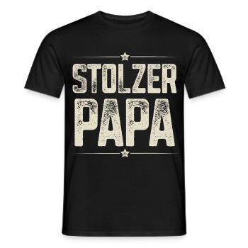 Stolzer Papa - Männer T-Shirt - Schwarz - Vorne - AI Model Male 178 light (178cm)