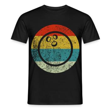 Retro Vintage Bowling - Männer T-Shirt - Schwarz - Vorne - AI Model Male 178 light (178cm)