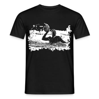Water polo, water polo - Men's T-Shirt - black - Front - AI Model Male 178 light (178cm)