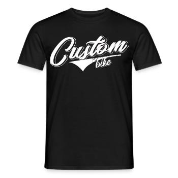 custom bike biker tour rock bobber tuner tuning - Men's T-Shirt - black - Front - AI Model Male 178 light (178cm)