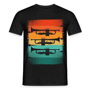 Trompette - T-shirt homme - noir - Devant - AI Model Male 178 light (178cm)
