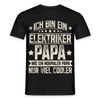 Papa Elektriker Vater Vatertag - Männer T-Shirt - Schwarz - Vorne - AI Model Male 178 light (178cm)