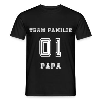 Team Family 01 Papa - Männer T-Shirt - Schwarz - Vorne - AI Model Male 178 light (178cm)