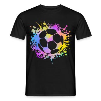 Paint Splashes Soccer Lover Graphisme Football - T-shirt homme - noir - Devant - AI Model Male 178 light (178cm)