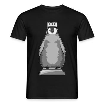 Échecs du Roi des Pièces de Pingouin - T-shirt homme - noir - Devant - AI Model Male 178 light (178cm)