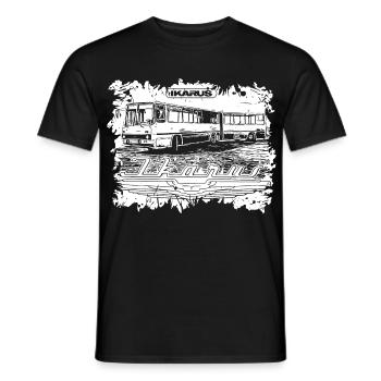 Bus articulé Ikarus Bus - T-shirt homme - noir - Devant - AI Model Male 178 light (178cm)