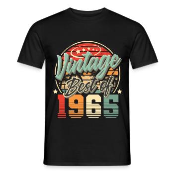 1965 Geburtsjahr Vintage Geburtstag - Männer T-Shirt - Schwarz - Vorne - AI Model Male 178 light (178cm)