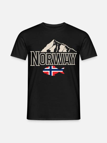 Norvège Pêche Pêcheur Pêcheur - T-shirt homme - noir