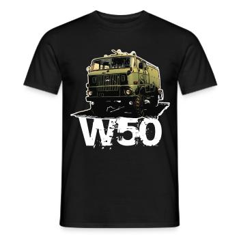 W50 LKW NVA Truck - Men's T-Shirt - black - Front - AI Model Male 178 light (178cm)