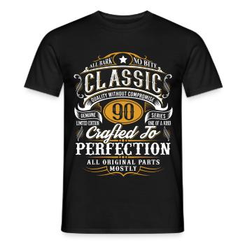 90th birthday - Men's T-Shirt - black - Front - AI Model Male 178 light (178cm)