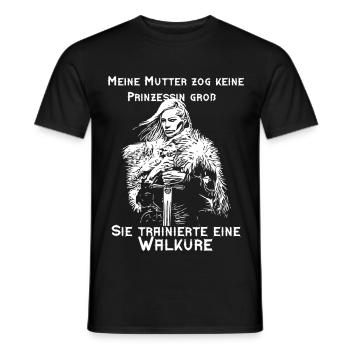 Walküre - keine Prinzessin - Wikingerin - Männer T-Shirt - Schwarz - Vorne - AI Model Male 178 light (178cm)