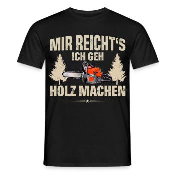 Holzfäller - Männer T-Shirt - Schwarz - Vorne - AI Model Male 178 light (178cm)