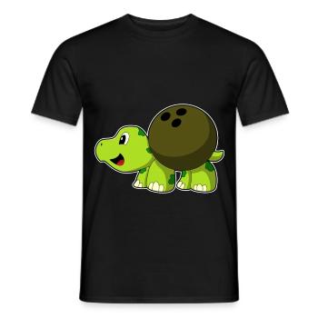 Turtle Bowling Bowling Ball - Men's T-Shirt - black - Front - AI Model Male 178 light (178cm)