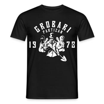Grobari Partizan Beograd Srbija Sampion - Männer T-Shirt - Schwarz - Vorne - AI Model Male 178 light (178cm)