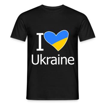 Ukraine - Männer T-Shirt - Schwarz - Vorne - AI Model Male 178 light (178cm)