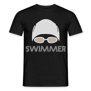 Swimmer - Men's T-Shirt - black - Front - AI Model Male 178 light (178cm)