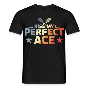 Drôle de blague de tennis - T-shirt homme - noir - Devant - AI Model Male 178 light (178cm)