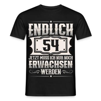 54. Geburtstag 54 Jahre Lustiger Spruch - Männer T-Shirt - Schwarz - Vorne - AI Model Male 178 light (178cm)