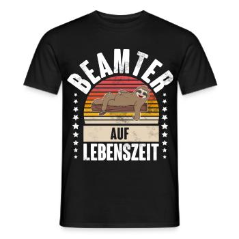 Beamter - Männer T-Shirt - Schwarz - Vorne - AI Model Male 178 light (178cm)