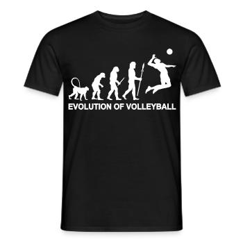 Evolution des Volleyballs - Männer T-Shirt - Schwarz - Vorne - AI Model Male 178 light (178cm)