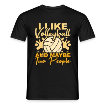 Volleyball Spruch - Männer T-Shirt - Schwarz - Vorne - AI Model Male 178 light (178cm)