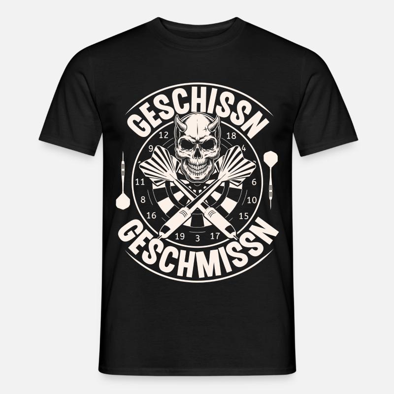 Dart Darten Darts - Männer T-Shirt - Schwarz