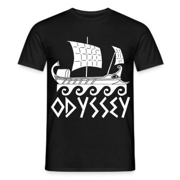 Die Reise des Odysseus (weiß) - Männer T-Shirt - Schwarz - Vorne - AI Model Male 178 light (178cm)