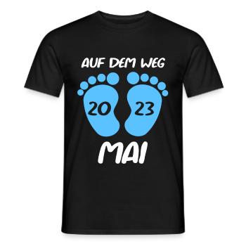 Geburtsmonat Mai 2023 Junge Sohn Schwanger - Männer T-Shirt - Schwarz - Vorne - AI Model Male 178 light (178cm)
