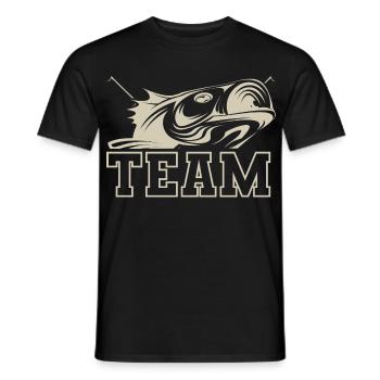 Équipe de pêche Pêche Pêcheur - T-shirt homme - noir - Devant - AI Model Male 178 light (178cm)