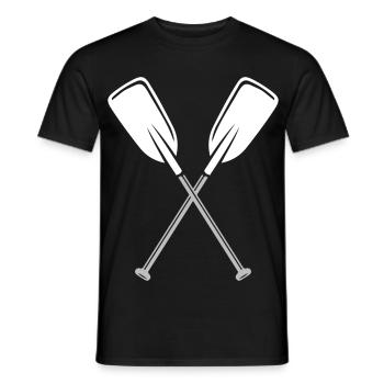 Gekreuzte Paddel - Farben editierbar - Männer T-Shirt - Schwarz - Vorne - AI Model Male 178 light (178cm)