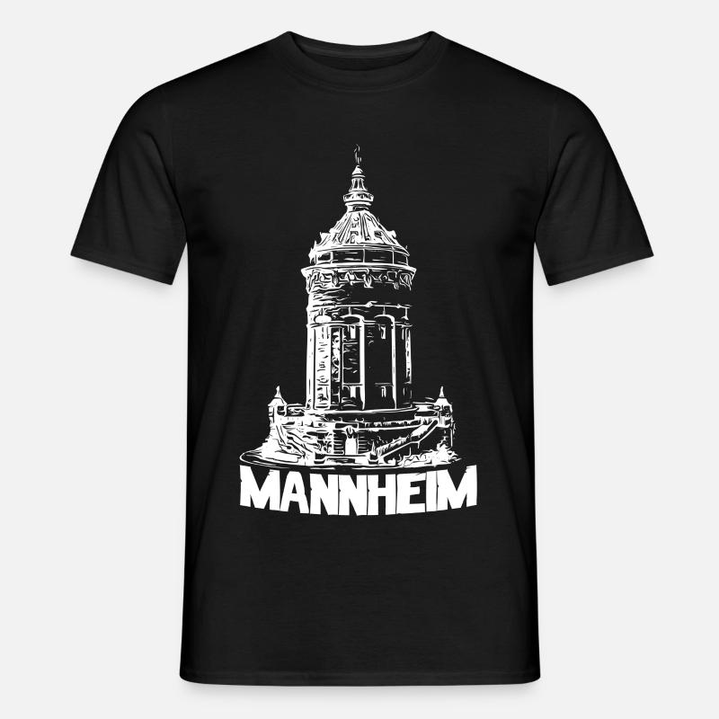Mannheimer Wasserturm - Mannheim - Männer T-Shirt - Schwarz