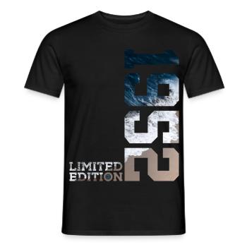 74TH BIRTHDAY LIMITED EDITION 1952 - Men's T-Shirt - black - Front - AI Model Male 178 light (178cm)