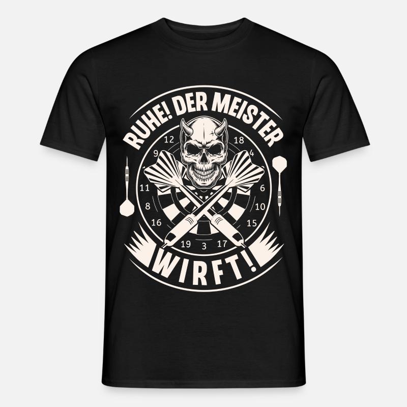 Dart Darten Darts - Männer T-Shirt - Schwarz