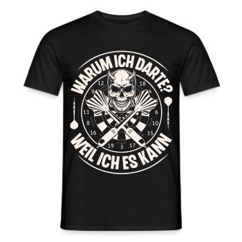 Dart Darten Darts - Männer T-Shirt - Schwarz - Vorne - AI Model Male 178 light (178cm)