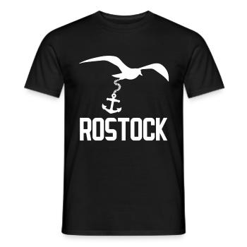 Rostock Rostock Seagull Anchor - T-shirt homme - noir - Devant - AI Model Male 178 light (178cm)