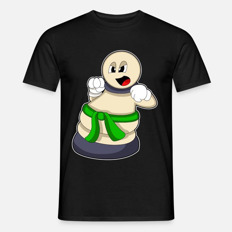 Schachfigur Bauer beim Schach - Männer T-Shirt - Schwarz