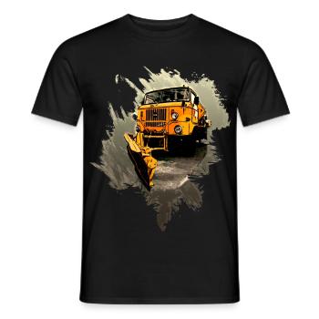 W50 Véhicule de déblaiement de routes Service d’hiver RDA - T-shirt homme - noir - Devant - AI Model Male 178 light (178cm)