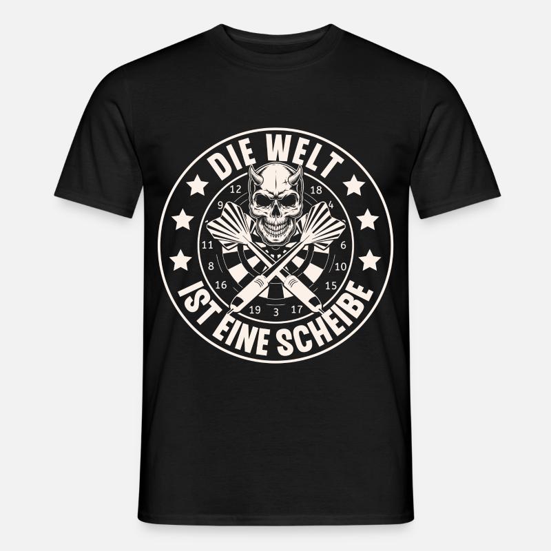 Dart Darten Darts - Männer T-Shirt - Schwarz