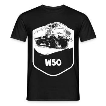 W50 | RDA | Camions | CGPI - T-shirt homme - noir - Devant - AI Model Male 178 light (178cm)