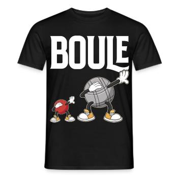 Dabbing Boulekugeln für Bouler boulen Boulesport - T-shirt homme - noir - Devant - AI Model Male 178 light (178cm)