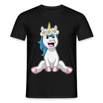 Licorne Daisy - T-shirt homme - noir - Devant - AI Model Male 178 light (178cm)