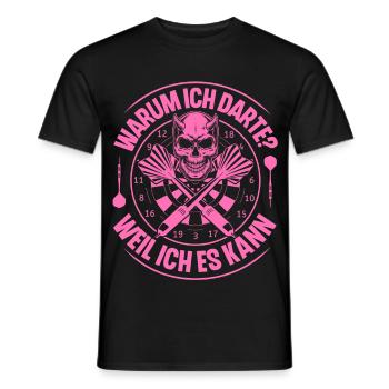 Dartspielerin Dart Darts Darten - Männer T-Shirt - Schwarz - Vorne - AI Model Male 178 light (178cm)