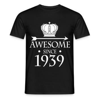 Fantastisch seit 1939 - Jahrgang 1939 - Männer T-Shirt - Schwarz - Vorne - AI Model Male 178 light (178cm)